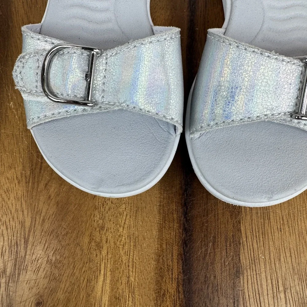 Little Kids Sperry Galley Plushwave Silver Strappy‎ Ankle Strap Sandals Size 7 C
